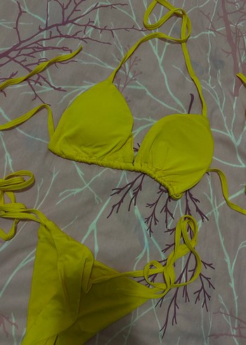 m Beden Sarı Mini İpli Kadın Bikini