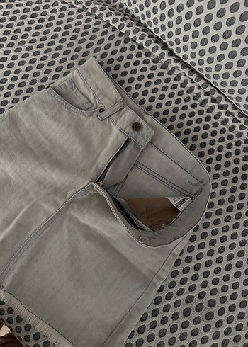 Koton Gri Denim Midi Kadın Etek
