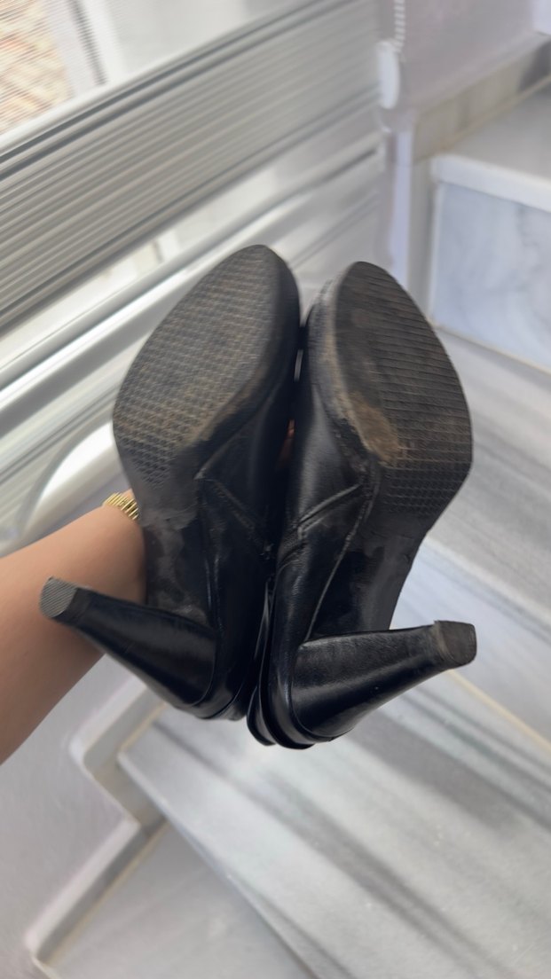 Gerçek deri  Topuklu Kadın Bot - Görsel 2