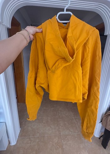 Sarı Baskılı Kadın Sweatshirt - Görsel 2