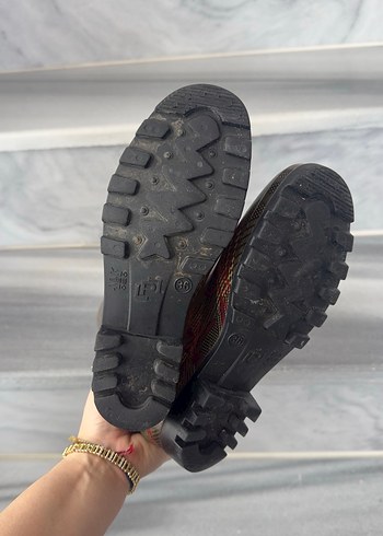 Kahverengi Desenli Kadın Yağmur Çizmesi - Görsel 4