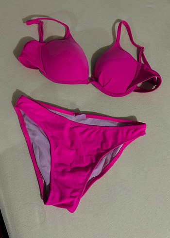 Pembe Strappy Bikini Takımı