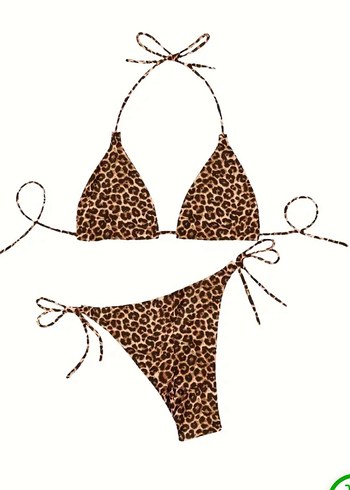 Leopar Desenli Kadın Bikini