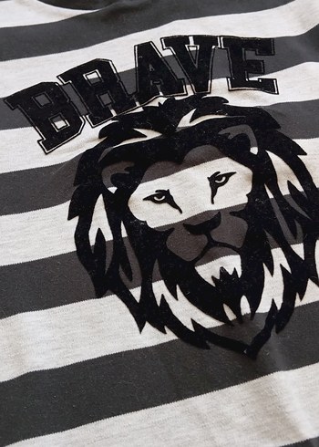 Gri Çizgili Erkek Çocuk Sweatshirt - Görsel 2