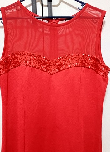 Kırmızı abiye elbise - Görsel 2