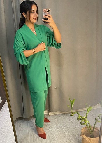 Uzun Kollu Yeşil ikili takım - Görsel 6