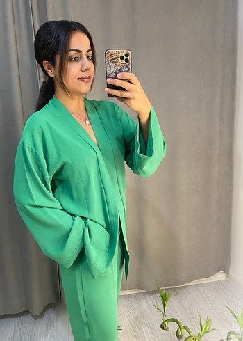 Uzun Kollu Yeşil ikili takım - Görsel 5