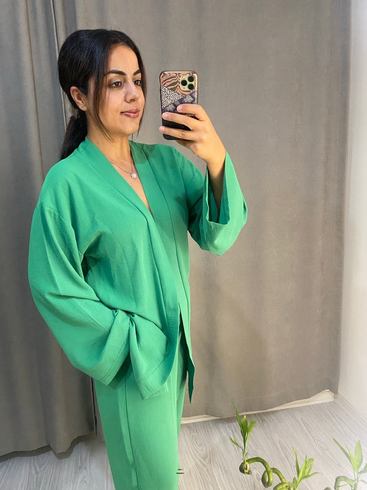 Uzun Kollu Yeşil ikili takım - Görsel 5