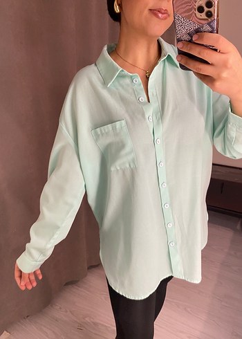 Turkuaz Uzun Kollu Gömlek - Görsel 4