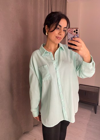 Turkuaz Uzun Kollu Gömlek - Görsel 3