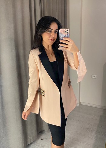Uzun yavruağzı Kadın Blazer Ceket - Görsel 8