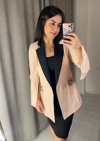 Uzun yavruağzı Kadın Blazer Ceket - Görsel 6