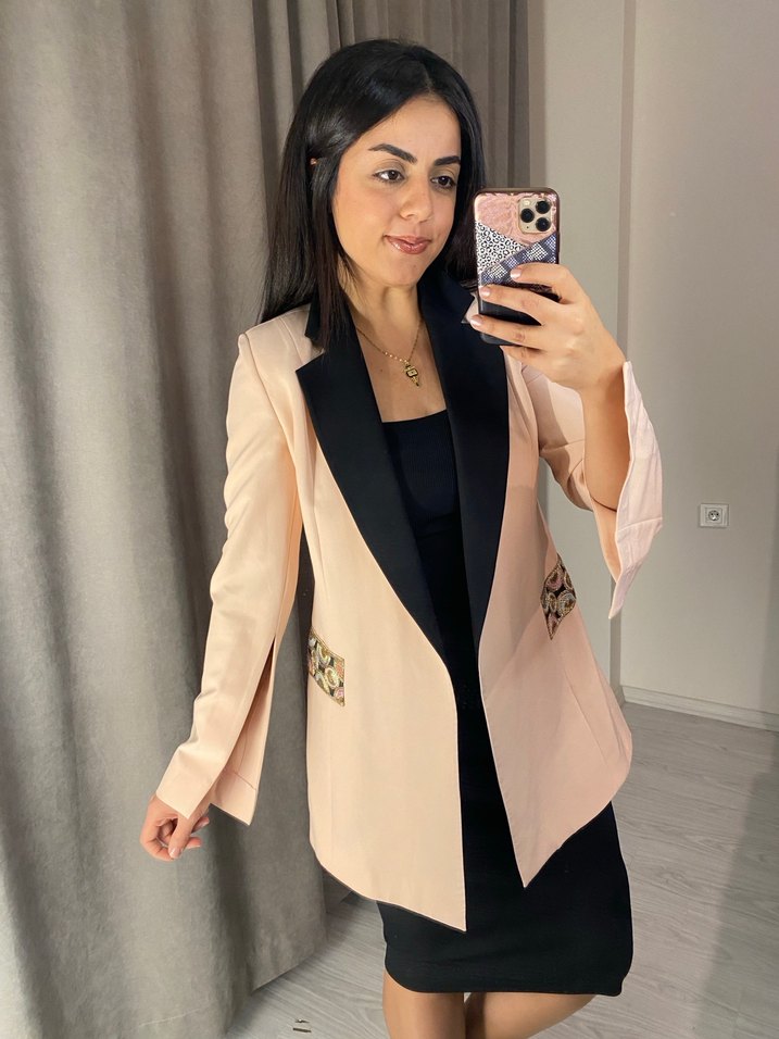 Uzun yavruağzı Kadın Blazer Ceket - Görsel 4