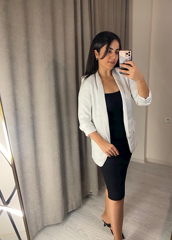 Beyaz Dilvin Kadın Blazer Ceket - Görsel 2