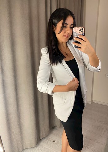 Beyaz Dilvin Kadın Blazer Ceket - Görsel 6