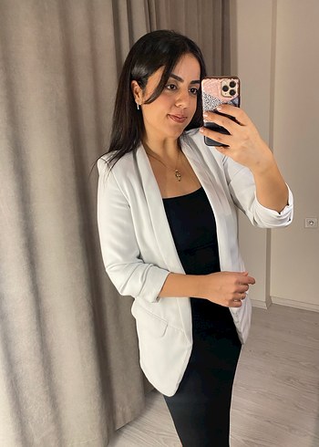 Beyaz Dilvin Kadın Blazer Ceket - Görsel 3