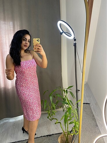 Pembe günlük elbise
