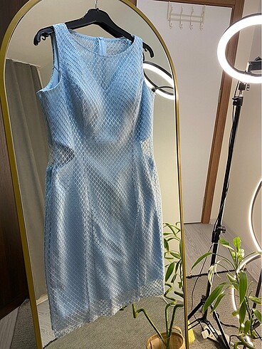 Bebe mavisi gece elbisesi - Görsel 10