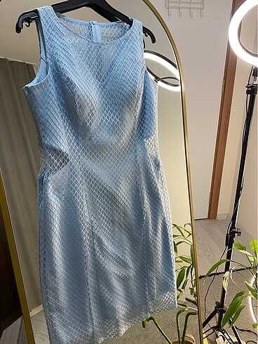 Bebe mavisi gece elbisesi - Görsel 12