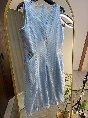 Bebe mavisi gece elbisesi - Görsel 16