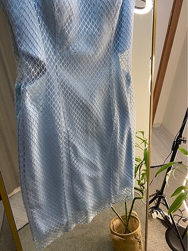 Bebe mavisi gece elbisesi - Görsel 14