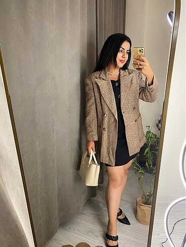 Kahve tonlarında şahane blazer ceket