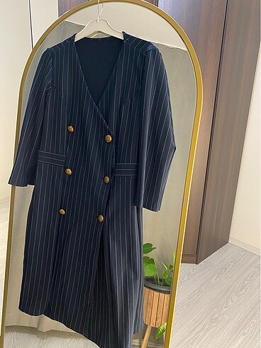 Lacivert blazer elbise - Görsel 8