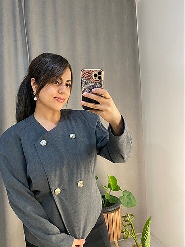 xxl Beden Gri blazer ceket