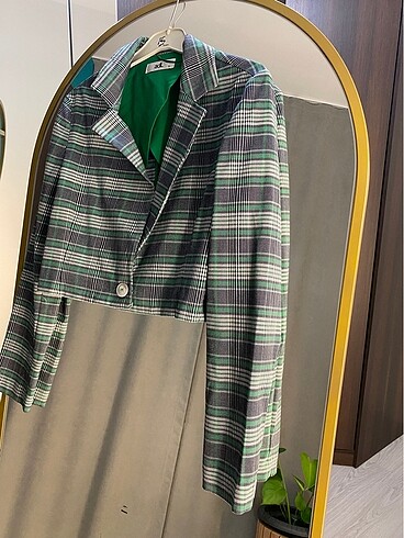 ADİL IŞIK Marka crop Blazer Ceket - Görsel 6