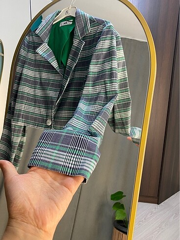 ADİL IŞIK Marka crop Blazer Ceket - Görsel 7