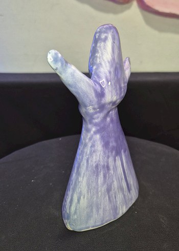 Butik Tasarım El Yapımı Seramik "Mor Masal" Semazen Biblo - Görsel 3