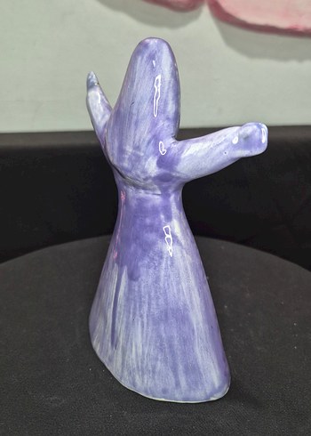 Butik Tasarım El Yapımı Seramik "Mor Masal" Semazen Biblo - Görsel 5