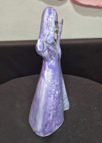 Butik Tasarım El Yapımı Seramik "Mor Masal" Semazen Biblo - Görsel 6