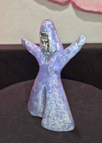 Butik Tasarım El Yapımı Seramik "Mor Masal" Semazen Biblo - Görsel 2