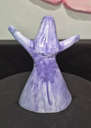 Butik Tasarım El Yapımı Seramik "Mor Masal" Semazen Biblo - Görsel 4