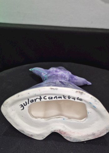 Butik Tasarım El Yapımı Seramik "Mor Masal" Semazen Biblo - Görsel 9