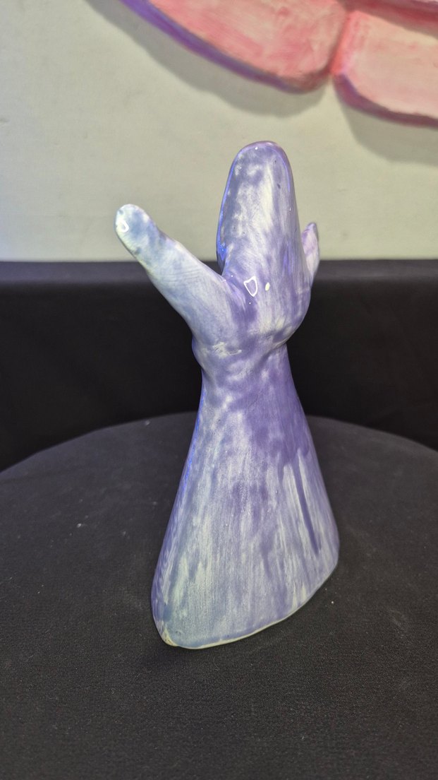 Butik Tasarım El Yapımı Seramik "Mor Masal" Semazen Biblo - Görsel 3