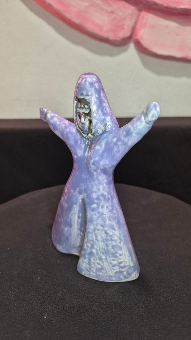 Butik Tasarım El Yapımı Seramik "Mor Masal" Semazen Biblo - Görsel 2