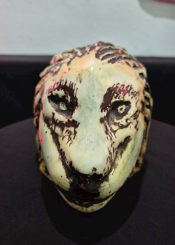 Butik Tasarım El Yapımı Seramik "Aslan Dostlar" İkili Biblo Seti - Görsel 5