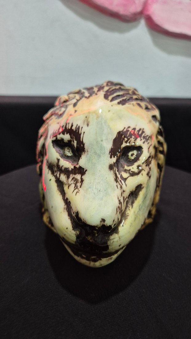 Butik Tasarım El Yapımı Seramik "Aslan Dostlar" İkili Biblo Seti - Görsel 5