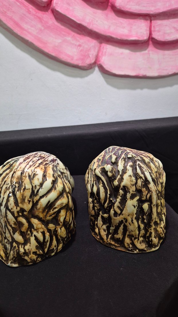 Butik Tasarım El Yapımı Seramik "Aslan Dostlar" İkili Biblo Seti - Görsel 3