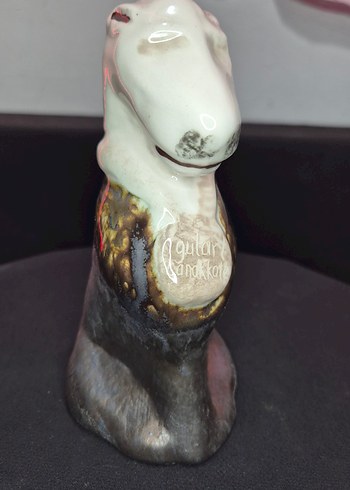 Butik Tasarım El Yapımı Seramik "Dost" Köpek Biblo 13 cm - Görsel 7