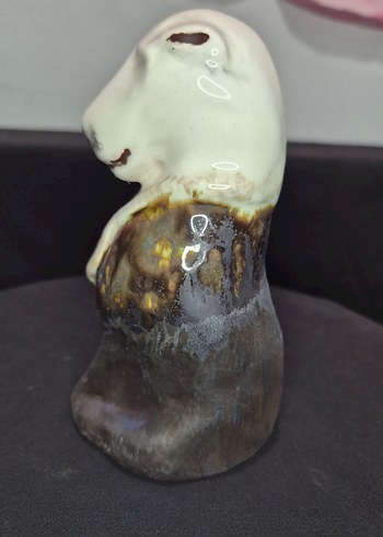 Butik Tasarım El Yapımı Seramik "Dost" Köpek Biblo 13 cm - Görsel 3