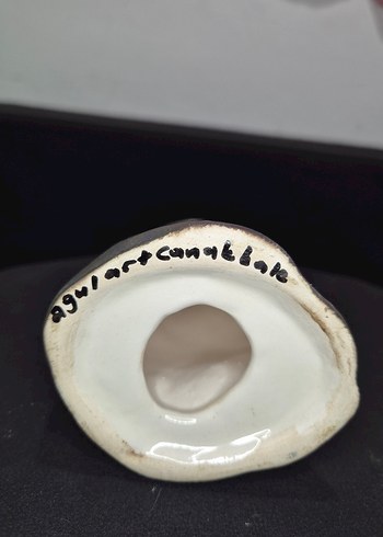 Butik Tasarım El Yapımı Seramik "Dost" Köpek Biblo 13 cm - Görsel 9