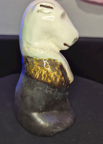 Butik Tasarım El Yapımı Seramik "Dost" Köpek Biblo 13 cm - Görsel 6