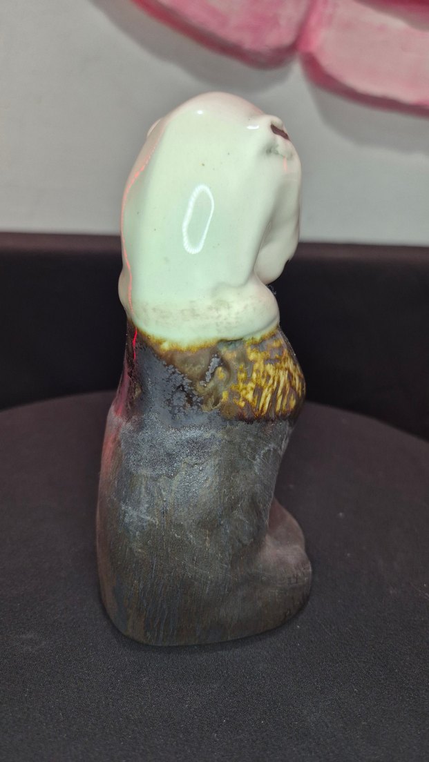 Butik Tasarım El Yapımı Seramik "Dost" Köpek Biblo 13 cm - Görsel 5