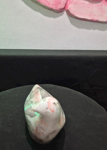 Butik Tasarım El Yapımı "Mermer Desenli" Dekoratif Kuş - Görsel 3