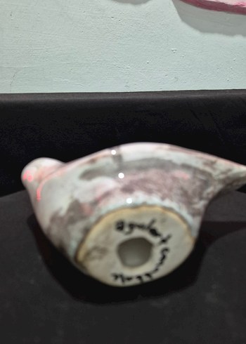 Butik Tasarım El Yapımı "Mermer Desenli" Dekoratif Kuş - Görsel 10