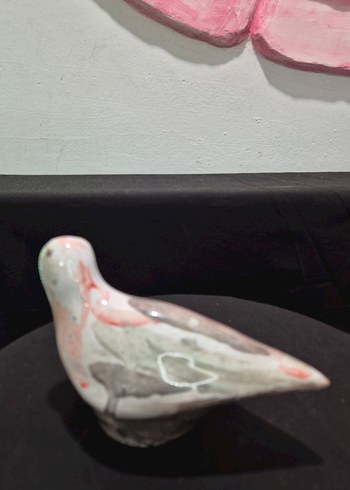 Butik Tasarım El Yapımı "Mermer Desenli" Dekoratif Kuş - Görsel 7