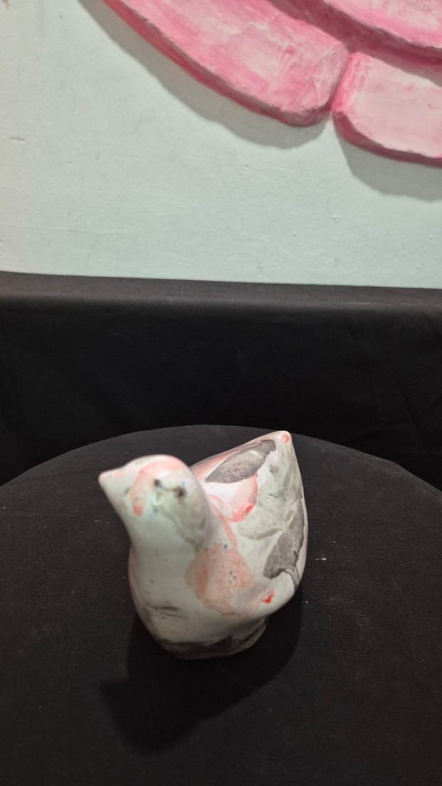 Butik Tasarım El Yapımı "Mermer Desenli" Dekoratif Kuş - Görsel 4